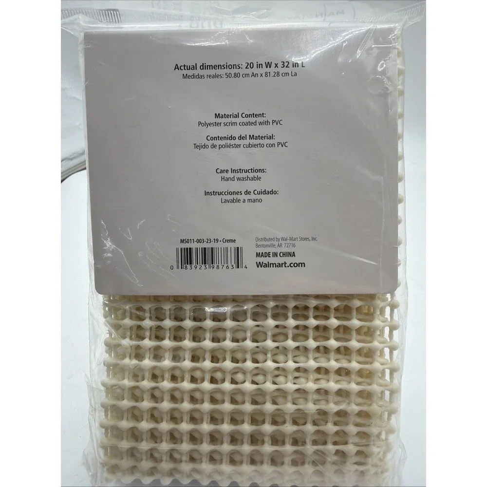 Mainstays Non-Skid Rug Pad 2ft x 3ft Cut to Fit Brand New Sealed